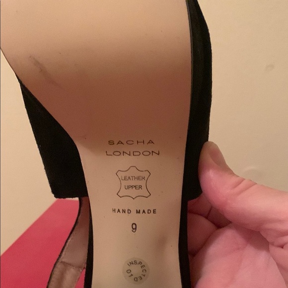 Sacha London Black Heels with Dramatic Design - Picture 2 of 6